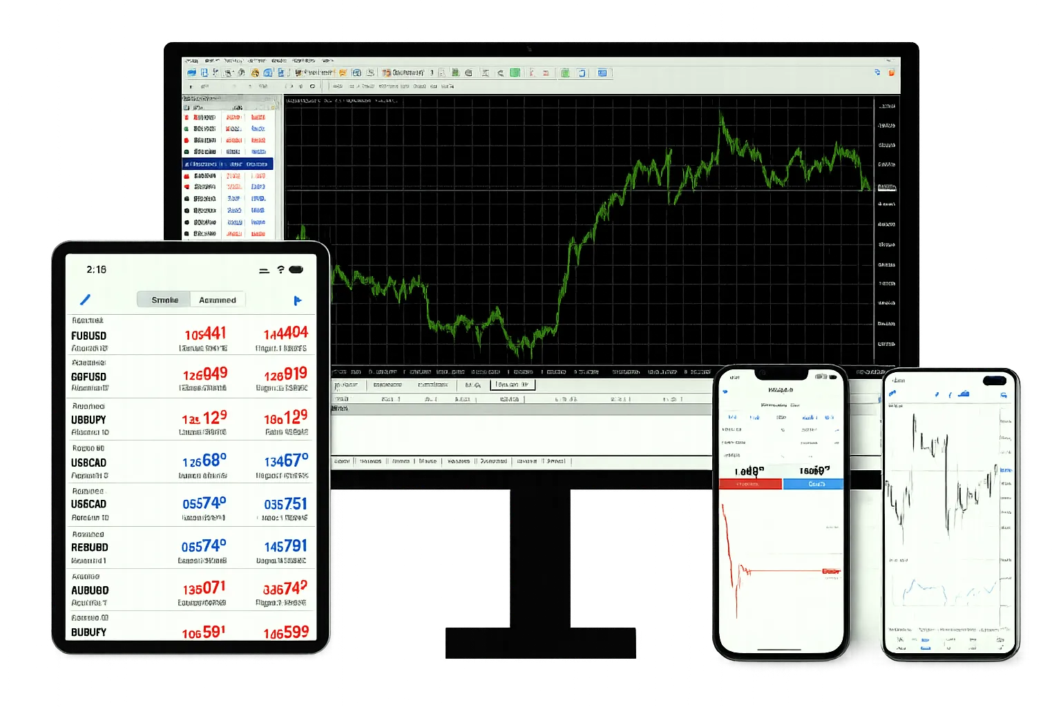 MetaTrader 4 下载版本与设备选择界面